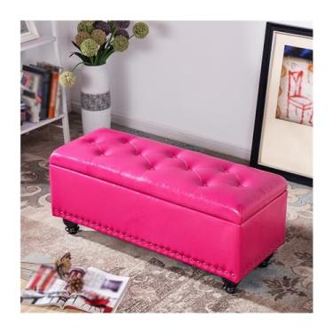 Imagem de Sapateira, banco, multifuncional, longo, trocador de sapatos, banco, porta de entrada, retangular, cor sólida, banco de porta de entrada, trocador de sapato, banco de porta frontal (rosa escuro, 100)