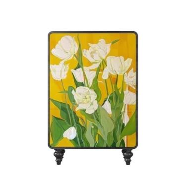 Imagem de Sapateira Multifuncional Doméstico Armário de Sapatos 120 cm de Altura com Porta 3 Gavetas Dobráveis para Corredor, Armário de Madeira para Armário