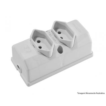 Imagem de Tomada Barra Hercules 2P+T 2Tom Cinza 20A