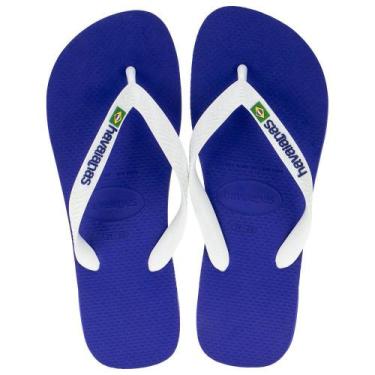 Imagem de Chinelo brasil logo havaianas - 4110850, Azul, Branco, 37/38