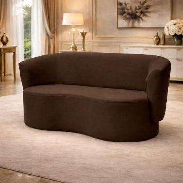 Imagem de Sofá Orgânico Curvo Living 2 Lugares 160 Star Confort, Chocolate