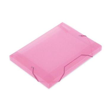 Imagem de Pasta Escolar Aba Elástica Plástica 30mm Rosa Soft Polibras