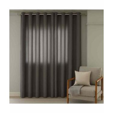 Imagem de Cortina Rustica 3,60M X 2,50M Salta - Bella Janela, Cinza, 3,60m x 2,5