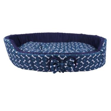 Imagem de Caminha Pet Espuma Europa Lacinho Oval Cães Gatos Cachorrinhos Porte P