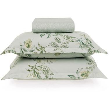 Imagem de Jogo de Cama Karsten Cedro 200 Fios 3 Peças Queen Verde