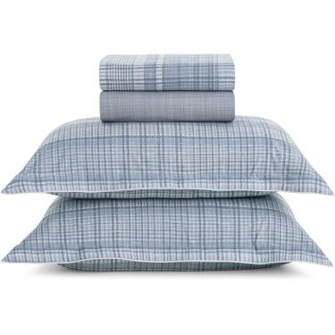 Imagem de Jogo de Cama Karsten Samuel 200 Fios 4 Peças Queen Azul