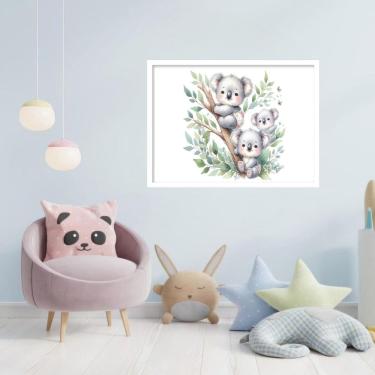 Imagem de Quadro Decorativo Babys Coalas Árvore - 50X70Cm