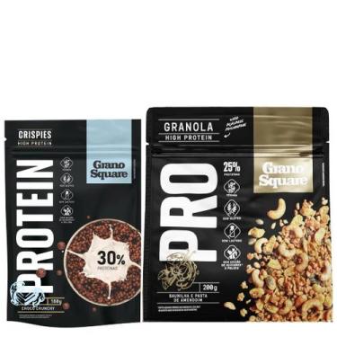 Imagem de Kit 1 Crispies Choco 1 Pró Baunilha 180gr Crunchy Proteina Vegano Sem 