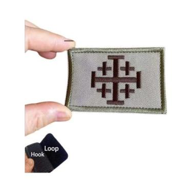 Imagem de Patch Bordado De Cavaleiros Templários Cruzados, Braçadeira Tática Mil