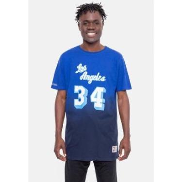 Imagem de Camiseta Mitchell & Ness Tie Dye Los Angeles Lakers Shaquille O'Neal Masculino-Masculino