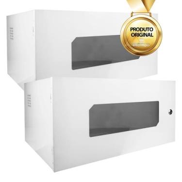 Imagem de Kit 2 Rack Caixa Metalica Para Dvr 5U Horizontal Parede Cftv - INOAÇO,