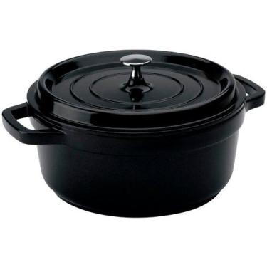 Imagem de Cacarola redonda 25,4x11cm 4,3l pa9000-24pr hercules na cor preta, Pre