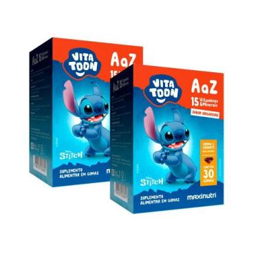 Imagem de Kit 2 Vitatoon Stitch Polivitaminico AaZ Sabor Brigadeiro 30 Gomas - M