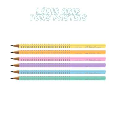 Imagem de Lápis de Cor Faber-Castell Grip Tons Pastel com Empunhadura Confortável para Escrita Suave 1 Unidade Amarelo
