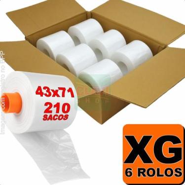 Imagem de Bobina Picotada Fundo Estrela Caixa 6 Rolos Reforçada Resistente Clavi
