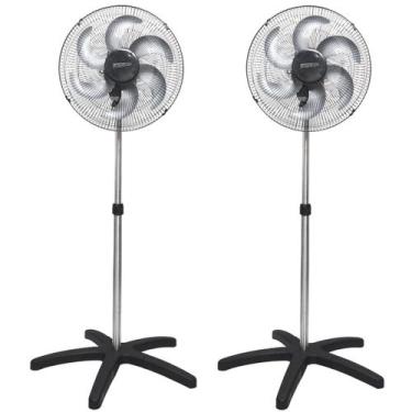 Imagem de Kit 2 Ventilador Coluna 50cm Bivolt 200W Industrial Turbo Turbão 6 Pás