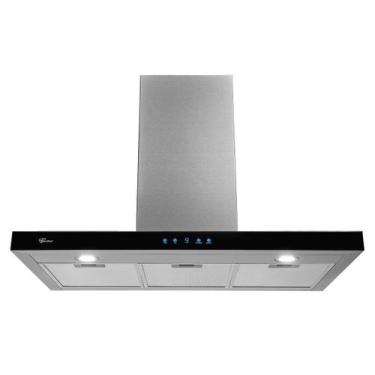 Imagem de Coifa de Parede Fischer Infinity 90cm Vidro Preto Digital Touch Depura