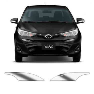 Imagem de Aplique De Retrovisor Yaris Hatch Sedan Adesivo Cromado - SPORTINOX