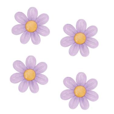 Imagem de Adesivos De Margaridas Para Parede Infantil Quarto Decoração Flor Bebê
