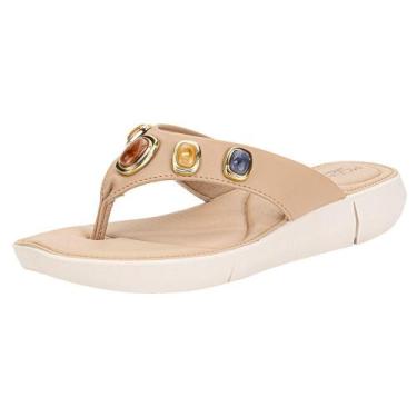 Imagem de Tamanco feminino flat modare 7199109, Bege, 36