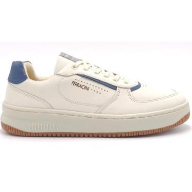Imagem de Sapatênis Masculino Couro Blur Ferracini 9263-713, Titanium off white,