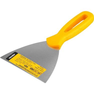 Imagem de Espátula Betumadeira de Aço Inox 10cm com Cabo Plástico para Massa Corrida e Raspagens...