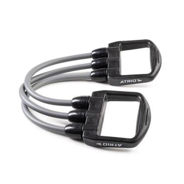 Imagem de Expansor Fitness ES233 para Exercícios de Membros Superiores com Três Níveis de Tensão Cinza+preto Atrio