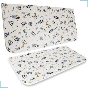 Imagem de Mesa p/ sala branca Retrátil com Estampa Escritório / Quarto / sala - 