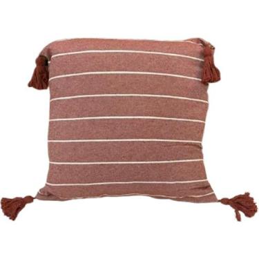 Imagem de Almofada Pompom Decorativa 45x45cm - Bene Casa, Telha