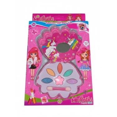 Imagem de Estojo maquiagem infantil criança rosa - Dexin
