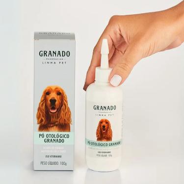 Imagem de Pó Otológico Granado para Cães e Gatos com Ácido Bórico e Talco 100G