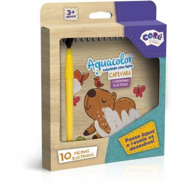 Imagem de Livro de Colorir com Água Aquabook Aquacolor Capivara Pocket Toyster Brinquedos