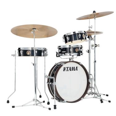 Imagem de Bateria Shell Pack Club-JAM Pancake LJK48P-HBK 4 Tambores Compacta Hairline Black Tama Drums