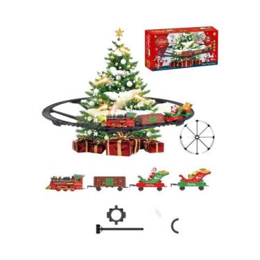 Imagem de Trem Elétrico Infantil a Vapor: Modelo De Natal Com Trilhos Pequenos E