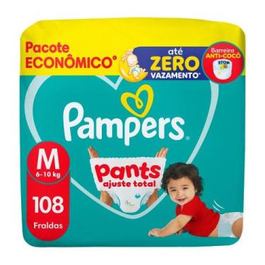 Imagem de Fralda Pampers Pants Ajuste Total Tamanho M com 108 Unidades Descartáv