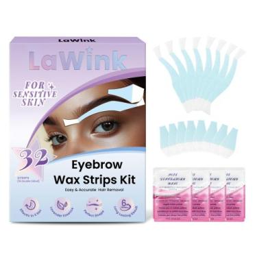 Imagem de Kit de Tiras de Cera Pré-Cortadas para Depilação de Sobrancelhas LAWIN