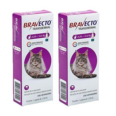 Imagem de Bravecto Antipulgas Transdermal Para Gatos De 6,25 A 12,5kg - 2 Unidades