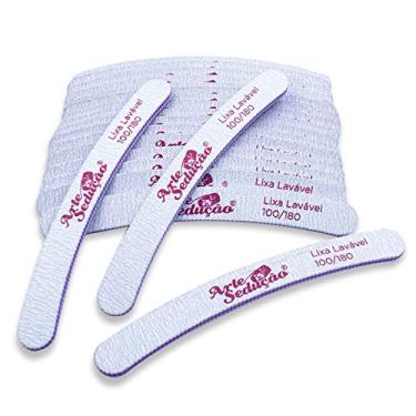 Imagem de Lixa Banana Lavável Manicure Pedicure 100/180,Com 20 Unidades, Arte Sedução