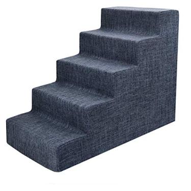 Imagem de Best Pet Supplies Escadas e degraus para cães - degraus de espuma para cães e gatos pequenos, suporte antiderrapante para degraus para animais de estimação equilibrado, rampa para cães, sem montagem,