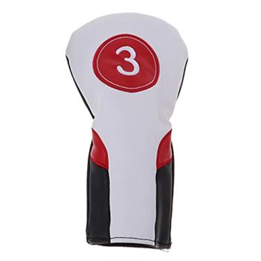 Imagem de DYNWAVE Capas de Cabeça para Golfe Esportivo para Taco de Híbrida Madeira Taco, Branco 3