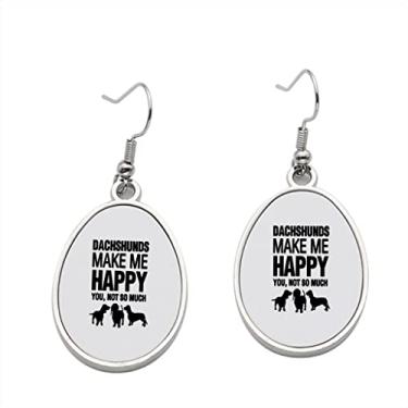 Imagem de Brinco Dachshunds Make Me Happy – Brincos pendentes para meninas – Presente de festa de aniversário dos namorados