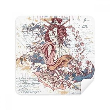 Imagem de Geisha Kimono Fan Japan Waves pano pano pano pano pano pano pano pano pano pano pano pano pano pano pacote com 2