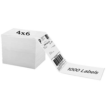 Imagem de Etiqueta de envio OausTect 10 x 15 cm, 1000 etiquetas para impressora térmica direta Rollo, Zebra com perfurações – 1 pilha