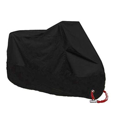 Imagem de HIOD 190T Capas de motocicleta à prova d'água Motors Dust Rain Snow UV Protector Cover Indoor Outdoor, Preto, M