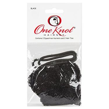 Imagem de One Knot Hairnet Com 2 notícias de equitação confortáveis e 1 faixa de cabeça combinando, preto