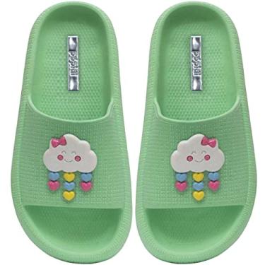 Imagem de Chinelo Infantil Feminino Nº 25 ao 36 Slide Moda Sandália Nuvem 12.52 (Verde, BR, Criança de 9 a 12 anos, Numérico, 34)
