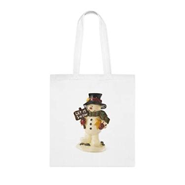 Imagem de Sacola de boneco de neve, presente de sacola de boneco de neve, bolsas reutilizáveis de boneco de neve, ideia de presente de cesta de Natal de aniversário, presente para ela, presente