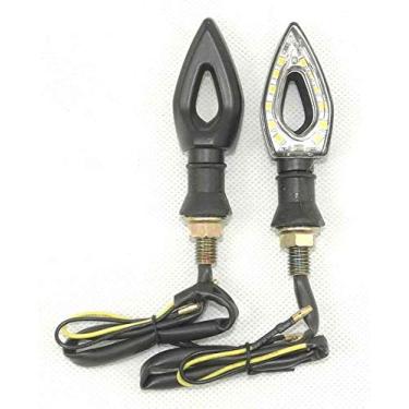 Imagem de Pisca Mini Led Seta Esportivo Universal Moto Par Flecha Carbono Cb300 Cb Hornet CB 600 Xj6 Fazer Titan Fan 150 Preto