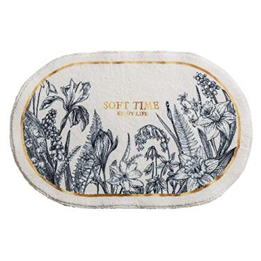 Imagem de SHENGANG Tapete de banheiro Microfibra Banheira Piso Lateral Antiderrapante Tapetes de entrada de banheiro Tapetes para animais de estimação Capacho para chuveiro, 15,50x80cm