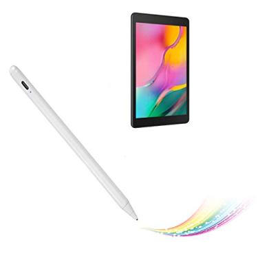 Imagem de Caneta Active Stylus para Samsung Galaxy Tab A 20.3 cm/26.7 cm, lápis eletrônico capacitivo Tipo-C recarregável compatível com Galaxy Tab A 20.3 cm, boa para esboçar e desenhar, branca